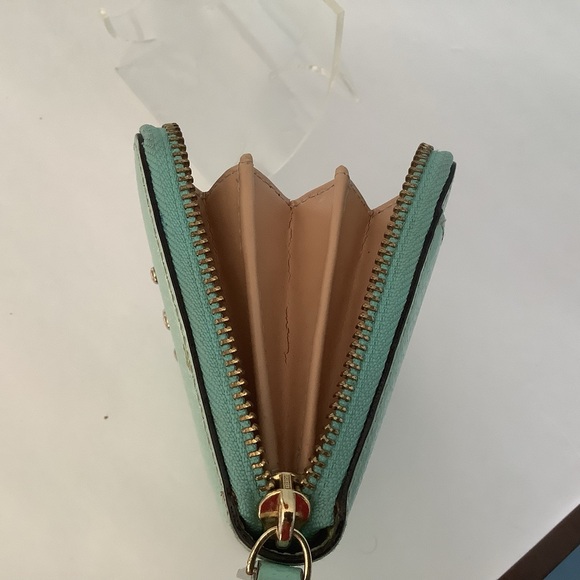 Kate Spade Wellesley Mint Mojito Leather Long Zip Around Wallet - Picture 14 of 16